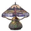 Tiffany Dragonfly 14 in. Bronze Table Lamp with Mosaic Base by Serena D'italia 1 Tiffany Dragonfly 14 in. Bronze Table Lamp with Mosaic Base by Serena D'italia -Serena D'italia shop orange purple green stained glass mosaic tile bronze serena d italia table lamps t16010k 64 1000
