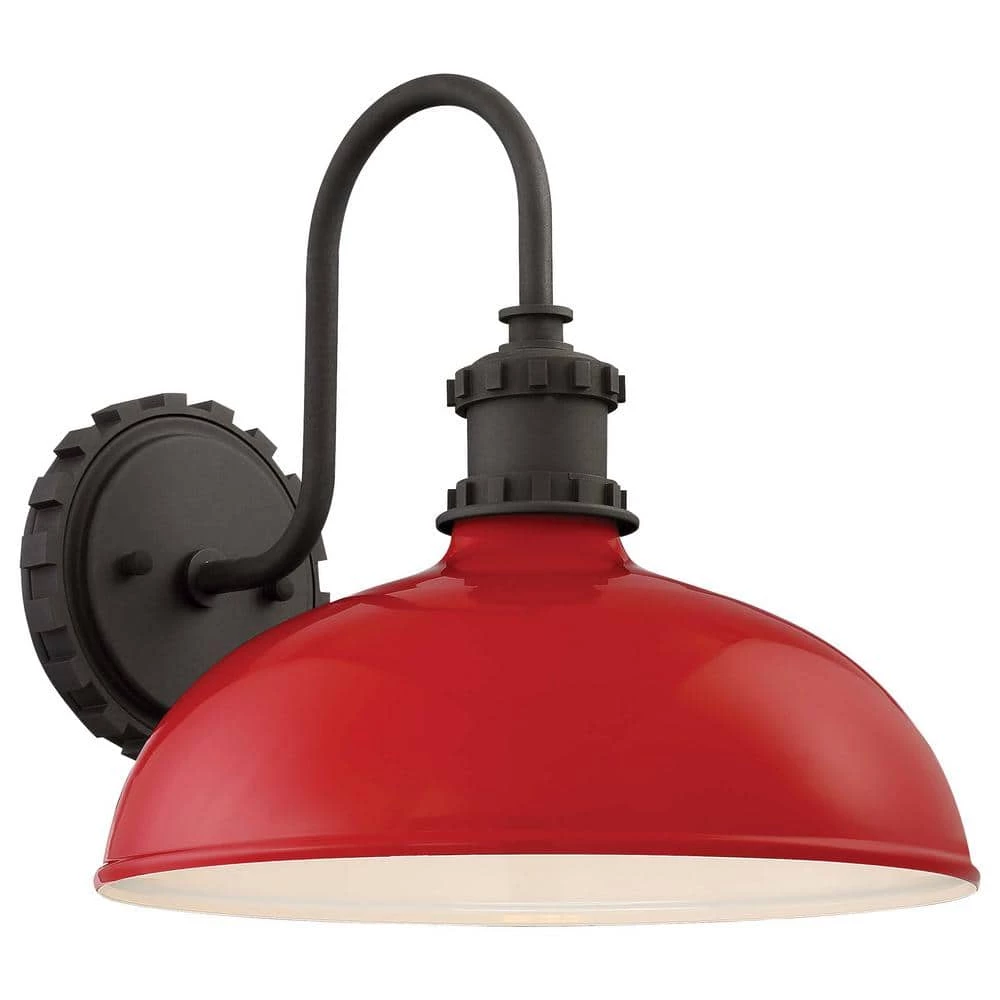 Escudilla Collection 1-Light Red Gloss Outdoor Wall Lantern Sconce by the great outdoors by Minka Lavery 3 Escudilla Collection 1-Light Red Gloss Outdoor Wall Lantern Sconce by the great outdoors by Minka Lavery