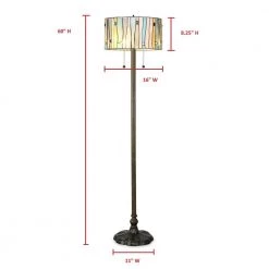 58 in. Height Floor and 21 in. Height Table Lamp Set Contemporary Blue, White and Yellow Stained Glass Shade by Serena D'italia 10 58 in. Height Floor and 21 in. Height Table Lamp Set Contemporary Blue, White and Yellow Stained Glass Shade by Serena D'italia -Serena D'italia shop serena d italia lamp sets tf7030set 44 1000