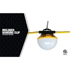 50 ft. 6000 Lumens LED String Light Yellow 18/3 SJTW Power Supply Cord by Southwire -Serena D'italia shop southwire construction light strings 7174sw 1f 1000