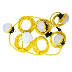 12000 Lumens LED String Light, 100 ft. Yellow 18/3 SJTW Power Supply Cord by Southwire