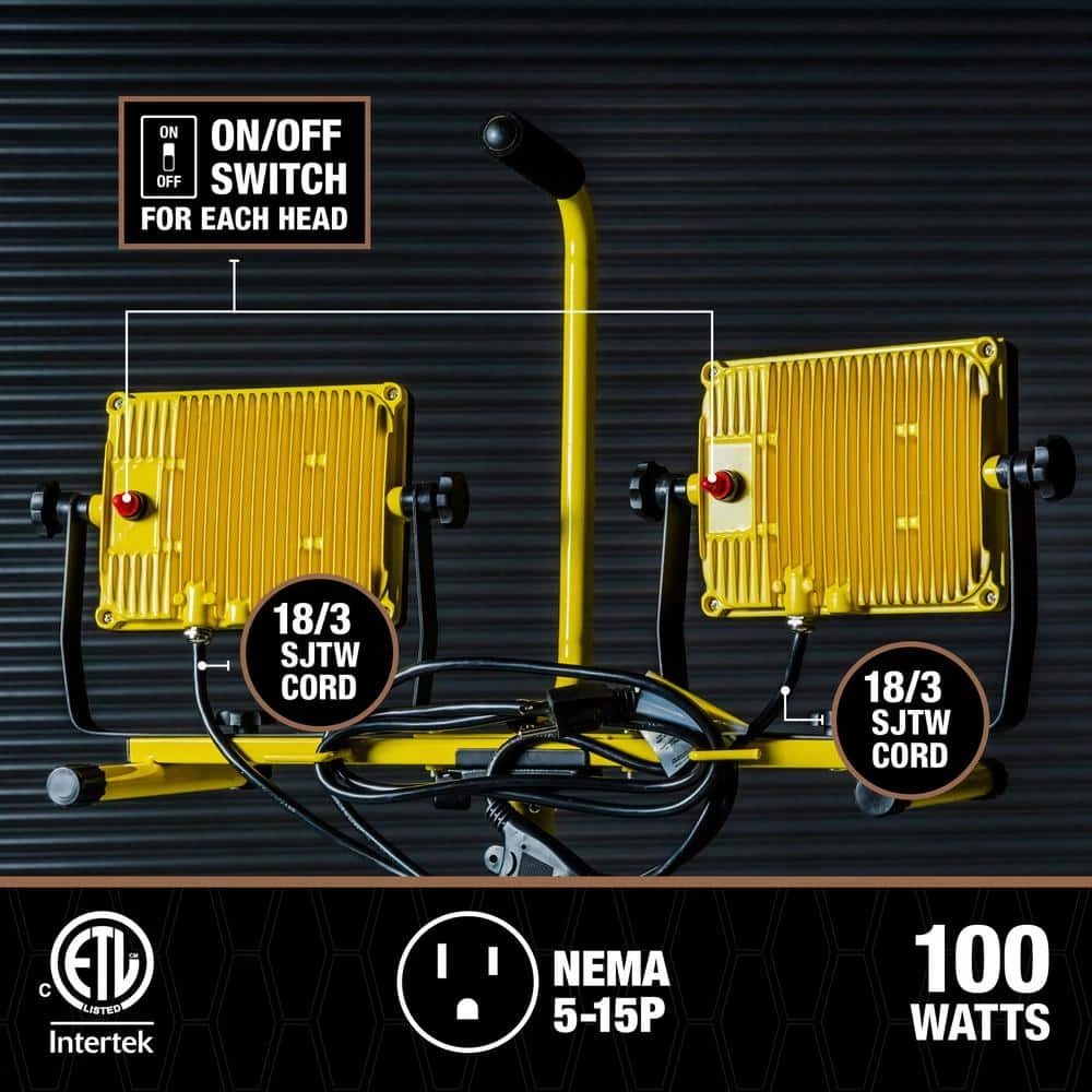 10000 Lumens Dual Head Work Light with Tripod by Southwire 4 10000 Lumens Dual Head Work Light with Tripod by Southwire - Image 2