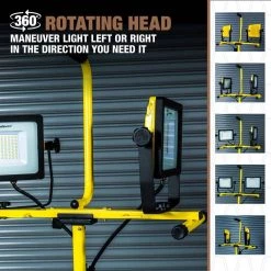 10000 Lumens Dual Head Work Light with Tripod by Southwire 19 10000 Lumens Dual Head Work Light with Tripod by Southwire -Serena D'italia shop southwire jobsite lighting csw5x2 76 1000