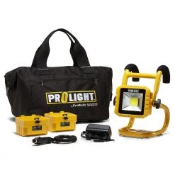 Yellow/Black 20-Watt Rechargeable Work Light Kit with 2 Batteries and Bag by Southwire