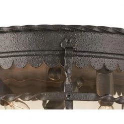 Mallorca 3-Light Spanish Iron Outdoor Flush Mount by the great outdoors by Minka Lavery -Serena D'italia shop spanish iron the great outdoors by minka lavery outdoor flush mount lights 8889 a39 4f 1000