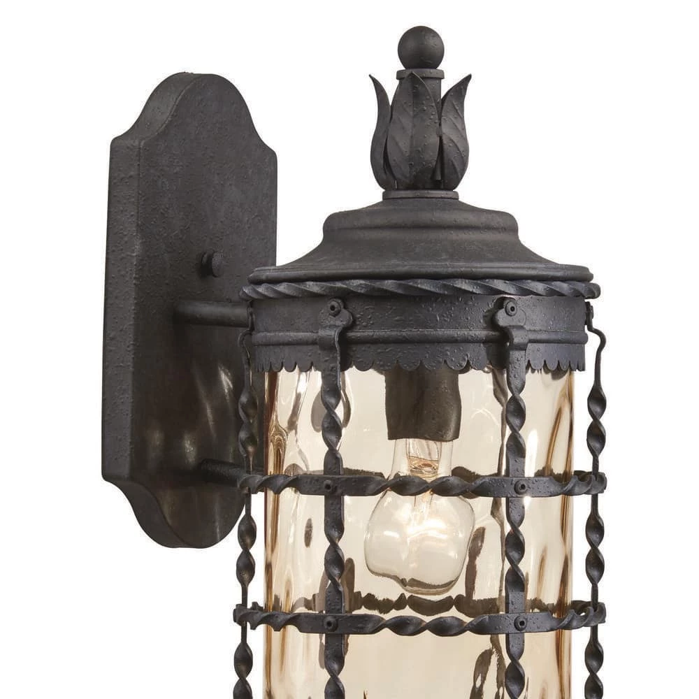 Mallorca 1-Light Spanish Iron Outdoor Wall Lantern Sconce by the great outdoors by Minka Lavery 4 Mallorca 1-Light Spanish Iron Outdoor Wall Lantern Sconce by the great outdoors by Minka Lavery - Image 2
