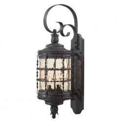 Mallorca 2-Light Spanish Iron Outdoor Wall Lantern Sconce by the great outdoors by Minka Lavery