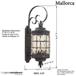 Mallorca 4-Light Spanish Iron Outdoor Wall Lantern Sconce by the great outdoors by Minka Lavery -Serena D'italia shop spanish iron the great outdoors by minka lavery outdoor sconces 8882 a39 1f 1000