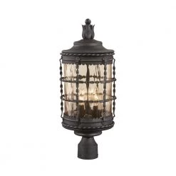 Mallorca 3-Light Outdoor Spanish Iron Post Light by the great outdoors by Minka Lavery