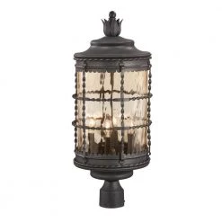 Mallorca 4-Light Outdoor Spanish Iron Post Light by the great outdoors by Minka Lavery