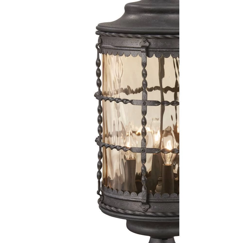 Mallorca 4-Light Outdoor Spanish Iron Post Light by the great outdoors by Minka Lavery 4 Mallorca 4-Light Outdoor Spanish Iron Post Light by the great outdoors by Minka Lavery - Image 2