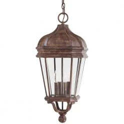 Harrison Vintage Rust 4-Light Indoor/Outdoor Hanging Lantern by the great outdoors by Minka Lavery