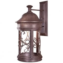 Sage Ridge 1-Light Vintage Rust Outdoor Wall Lantern Sconce by the great outdoors by Minka Lavery