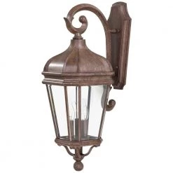 Harrison 3-Light Vintage Rust Outdoor Wall Lantern Sconce by the great outdoors by Minka Lavery