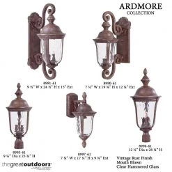 Ardmore 2-Light Vintage Rust Outdoor Wall Lantern Sconce by the great outdoors by Minka Lavery -Serena D'italia shop vintage rust the great outdoors by minka lavery outdoor sconces 8991 61 4f 1000