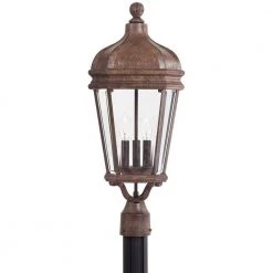Harrison 3-Light Vintage Rust Outdoor Post Mount by the great outdoors by Minka Lavery