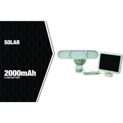 240-Degree White Solar Motion Activated LED Security Light by Southwire -Serena D'italia shop white southwire flood lights l17sol183mw 76 1000