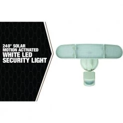 240-Degree White Solar Motion Activated LED Security Light by Southwire -Serena D'italia shop white southwire flood lights l17sol183mw c3 1000