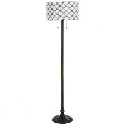 Tiffany Jeweled 60 in. Bronze Floor Lamp by Serena D'italia 15 Tiffany Jeweled 60 in. Bronze Floor Lamp by Serena D'italia -Serena D'italia shop white stained art glass bronze serena d italia floor lamps tf7048flr 1d 1000