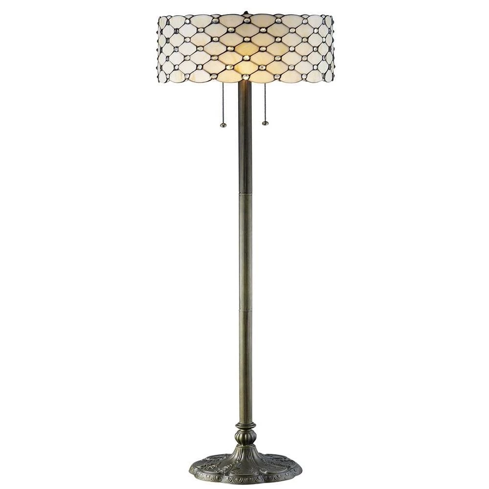 Tiffany Jeweled 60 in. Bronze Floor Lamp by Serena D'italia 3 Tiffany Jeweled 60 in. Bronze Floor Lamp by Serena D'italia