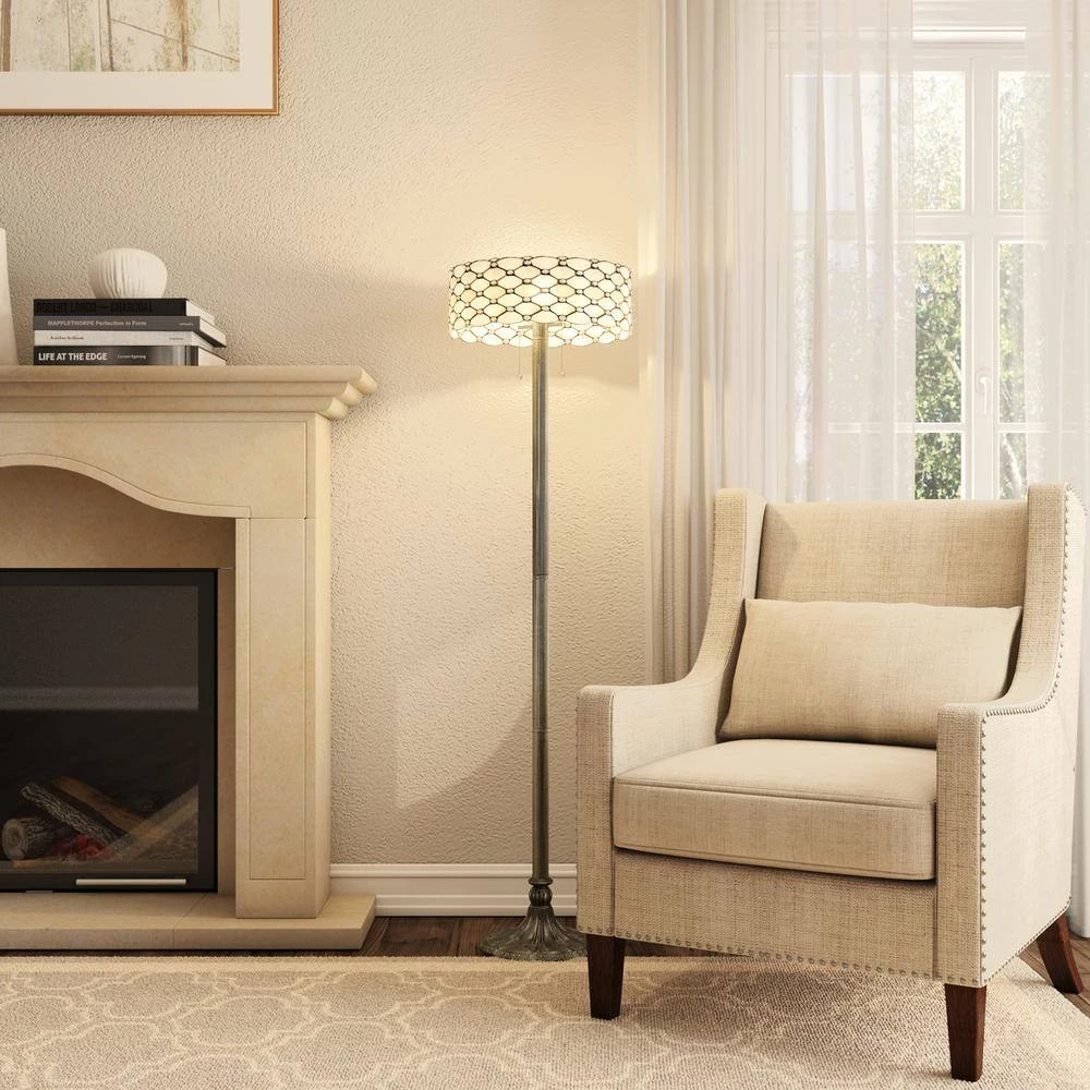 Tiffany Jeweled 60 in. Bronze Floor Lamp by Serena D'italia 9 Tiffany Jeweled 60 in. Bronze Floor Lamp by Serena D'italia - Image 7
