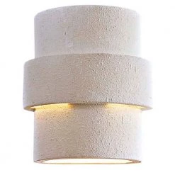 Ceramic 1-Light White Outdoor Pocket Wall Lantern Sconce by the great outdoors by Minka Lavery